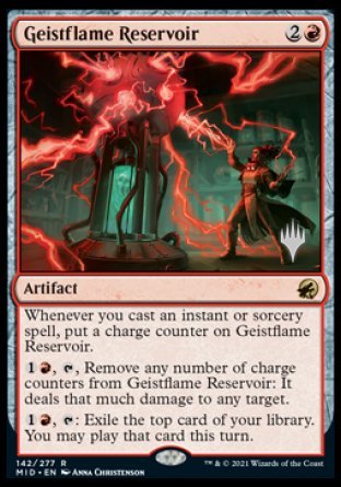 Geistflame Reservoir (Promo Pack) [Innistrad: Midnight Hunt Promos] | Dragon's Lair Comics and Fantasy Houston TX