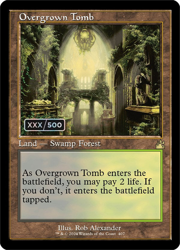 Overgrown Tomb (Retro) (Serialized) [Ravnica Remastered] | Dragon's Lair Comics and Fantasy Houston TX