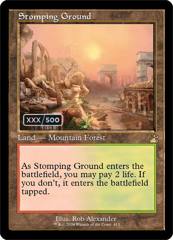 Stomping Ground (Retro) (Serialized) [Ravnica Remastered] | Dragon's Lair Comics and Fantasy Houston TX