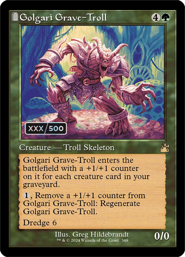 Golgari Grave-Troll (Retro) (Serialized) [Ravnica Remastered] | Dragon's Lair Comics and Fantasy Houston TX