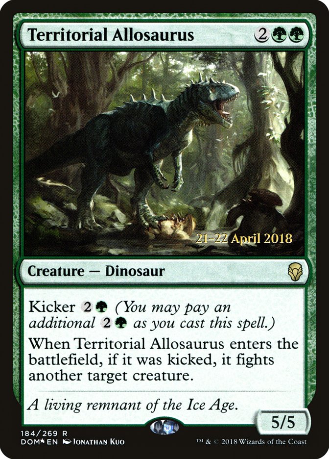 Territorial Allosaurus [Dominaria Prerelease Promos] | Dragon's Lair Comics and Fantasy Houston TX