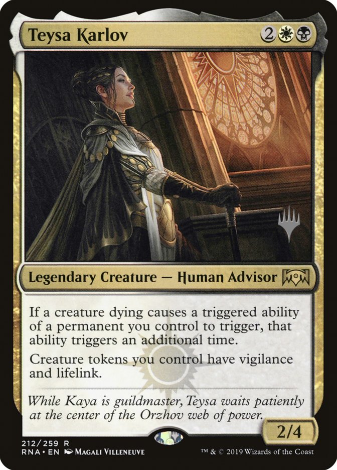 Teysa Karlov (Promo Pack) [Ravnica Allegiance Promos] | Dragon's Lair Comics and Fantasy Houston TX