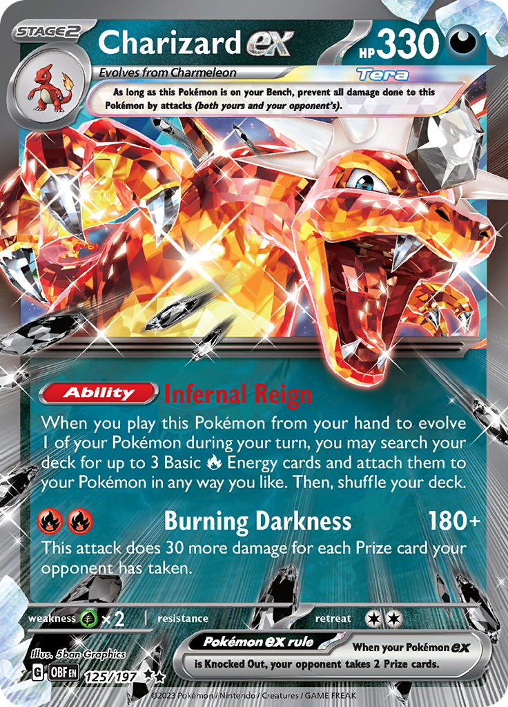 Charizard ex (125/197) [Scarlet & Violet: Obsidian Flames] | Dragon's Lair Comics and Fantasy Houston TX