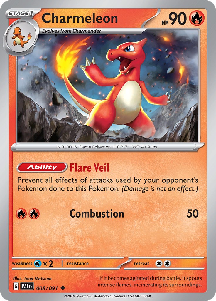 Charmeleon (008/091) [Scarlet & Violet: Paldean Fates] | Dragon's Lair Comics and Fantasy Houston TX