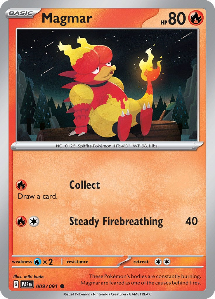 Magmar (009/091) [Scarlet & Violet: Paldean Fates] | Dragon's Lair Comics and Fantasy Houston TX