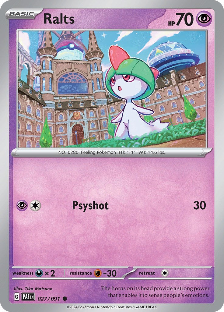 Ralts (027/091) [Scarlet & Violet: Paldean Fates] | Dragon's Lair Comics and Fantasy Houston TX