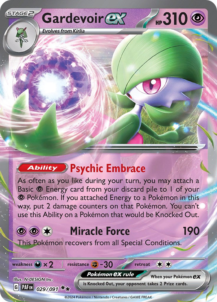 Gardevoir ex (029/091) [Scarlet & Violet: Paldean Fates] | Dragon's Lair Comics and Fantasy Houston TX