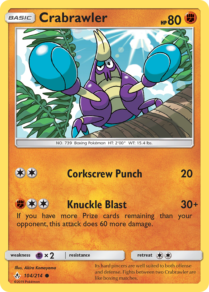 Crabrawler (104/214) [Sun & Moon: Unbroken Bonds] | Dragon's Lair Comics and Fantasy Houston TX