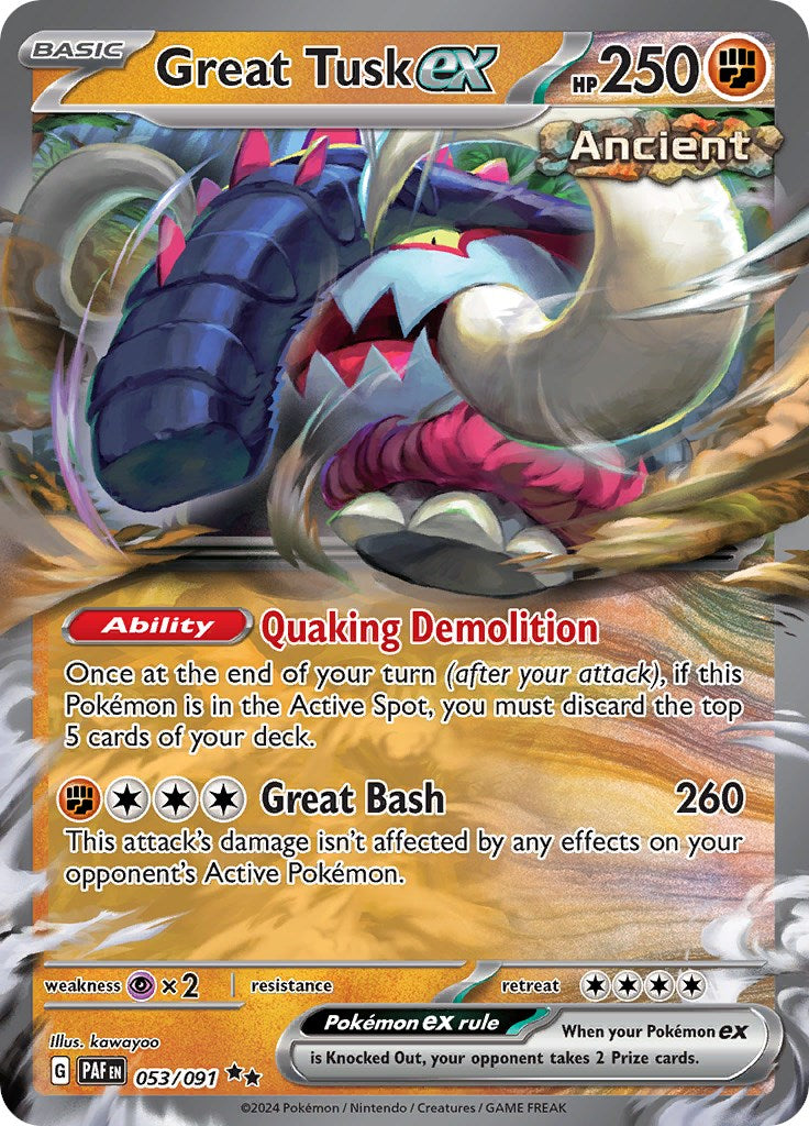 Great Tusk ex (053/091) [Scarlet & Violet: Paldean Fates] | Dragon's Lair Comics and Fantasy Houston TX