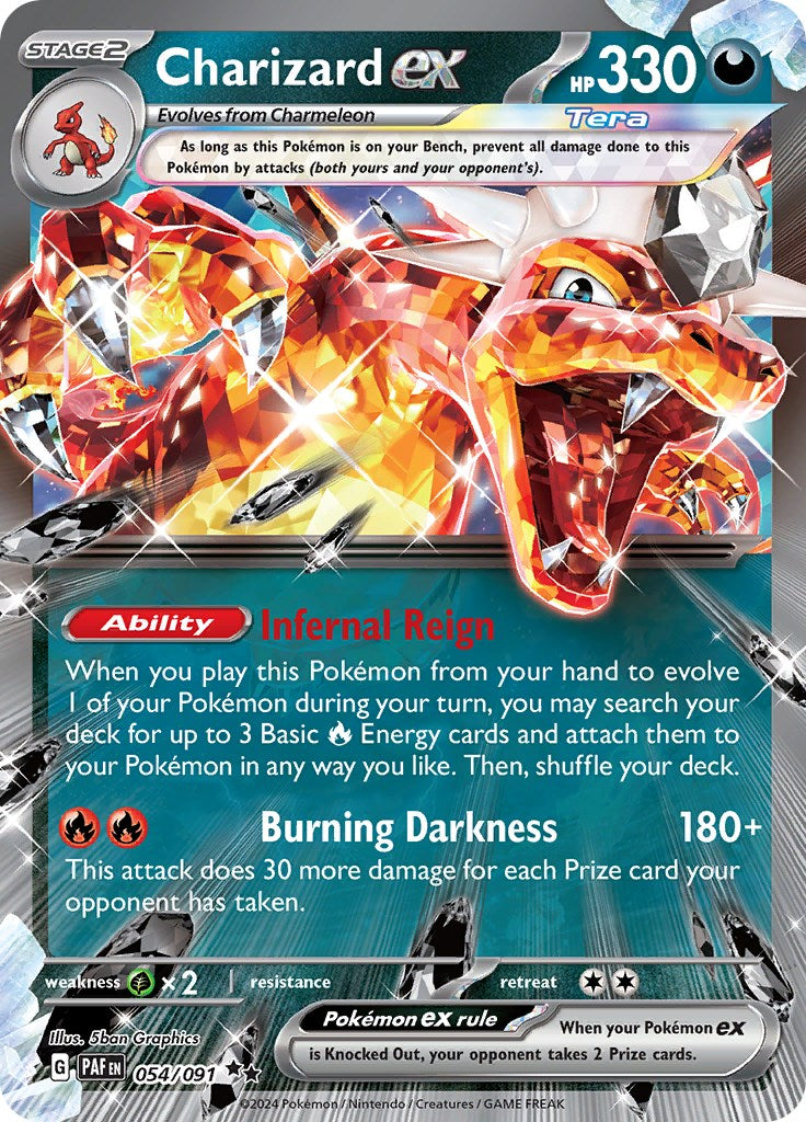 Charizard ex (054/091) [Scarlet & Violet: Paldean Fates] | Dragon's Lair Comics and Fantasy Houston TX