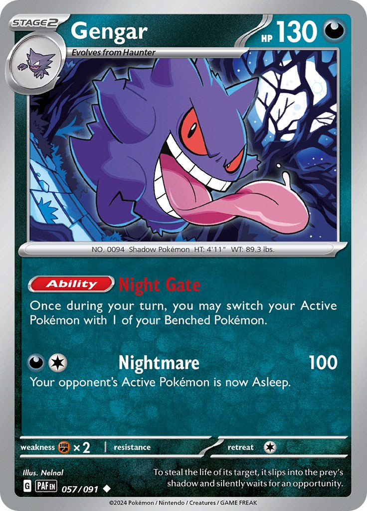 Gengar (057/091) [Scarlet & Violet: Paldean Fates] | Dragon's Lair Comics and Fantasy Houston TX