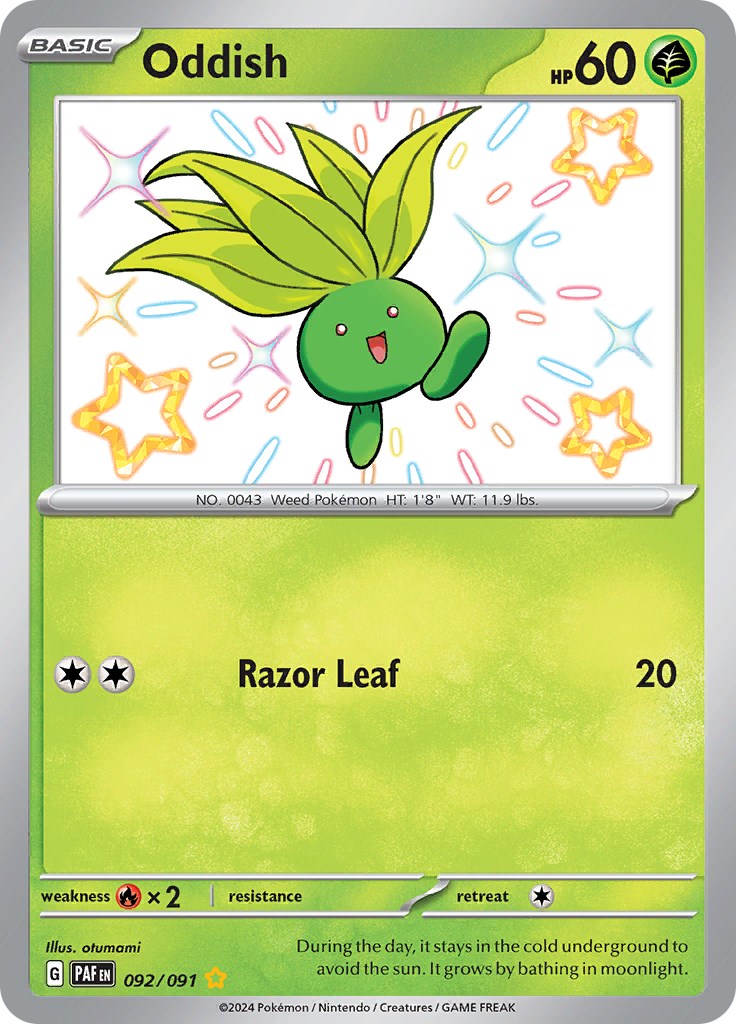 Oddish (092/091) [Scarlet & Violet: Paldean Fates] | Dragon's Lair Comics and Fantasy Houston TX