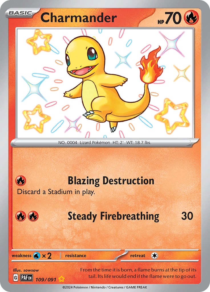 Charmander (109/091) [Scarlet & Violet: Paldean Fates] | Dragon's Lair Comics and Fantasy Houston TX