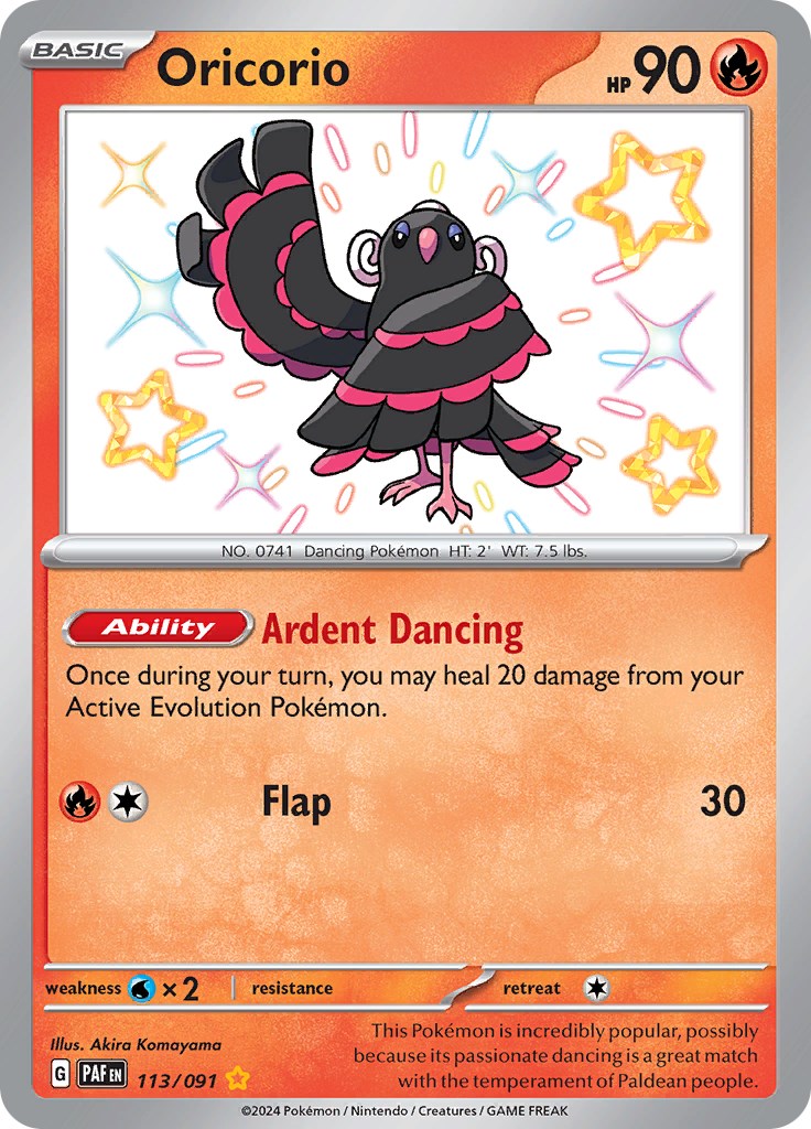 Oricorio (113/091) [Scarlet & Violet: Paldean Fates] | Dragon's Lair Comics and Fantasy Houston TX