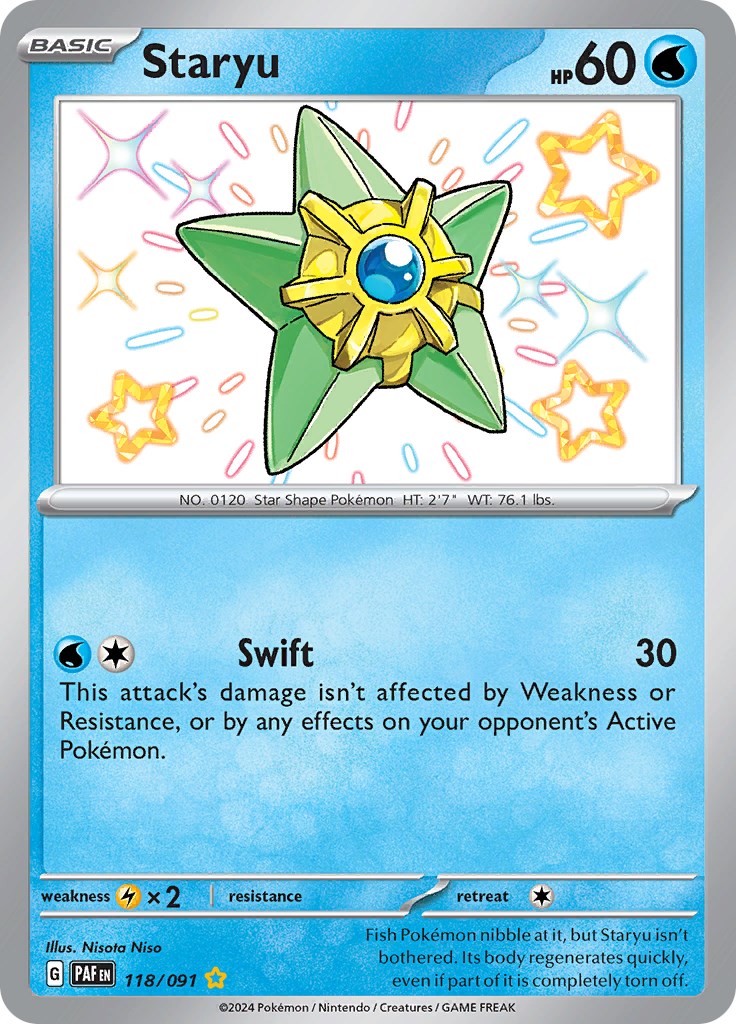 Staryu (118/091) [Scarlet & Violet: Paldean Fates] | Dragon's Lair Comics and Fantasy Houston TX