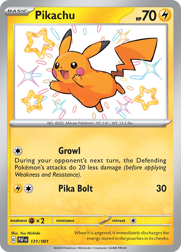 Pikachu (131/091) [Scarlet & Violet: Paldean Fates] | Dragon's Lair Comics and Fantasy Houston TX