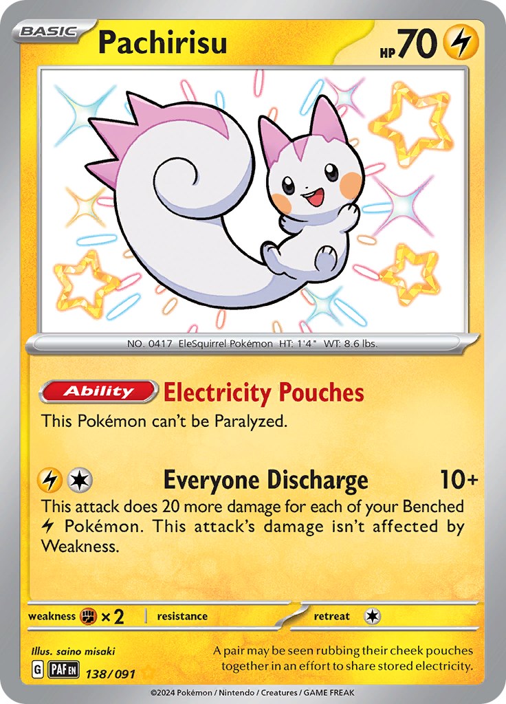 Pachirisu (138/091) [Scarlet & Violet: Paldean Fates] | Dragon's Lair Comics and Fantasy Houston TX