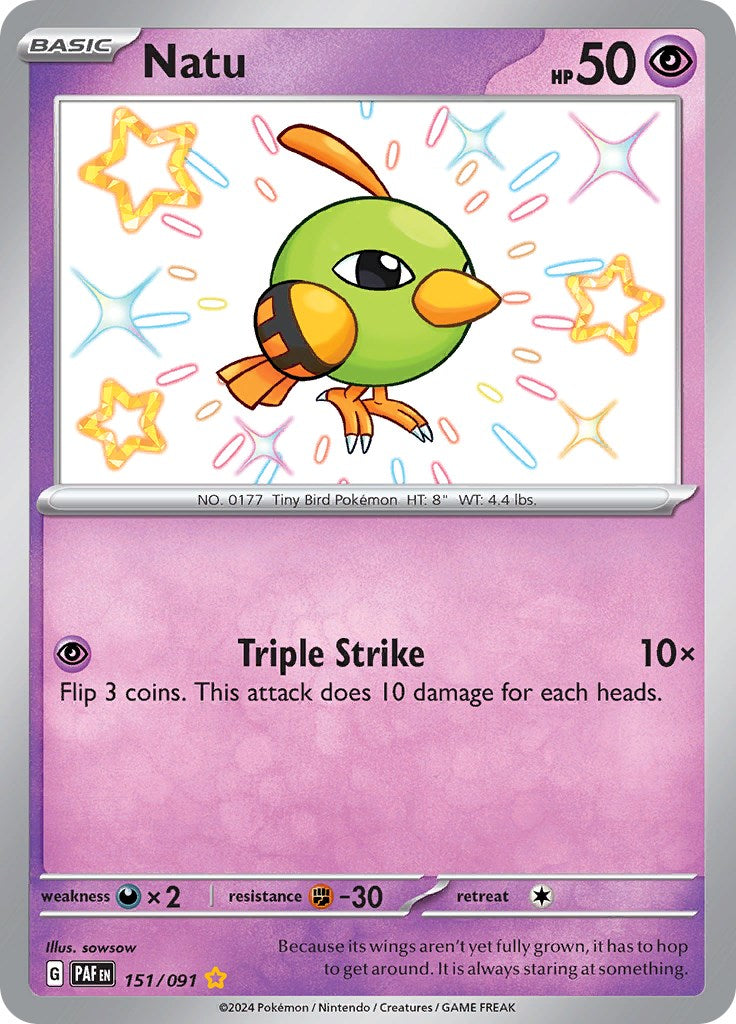 Natu (151/091) [Scarlet & Violet: Paldean Fates] | Dragon's Lair Comics and Fantasy Houston TX