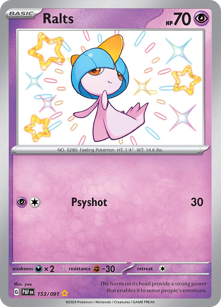 Ralts (153/091) [Scarlet & Violet: Paldean Fates] | Dragon's Lair Comics and Fantasy Houston TX