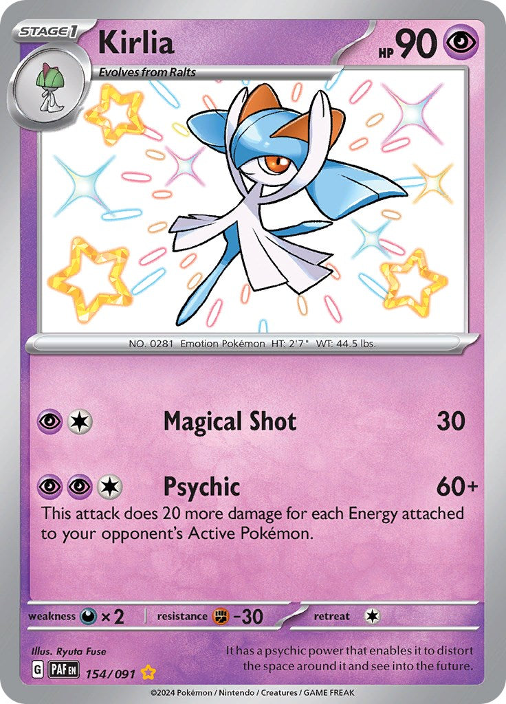 Kirlia (154/091) [Scarlet & Violet: Paldean Fates] | Dragon's Lair Comics and Fantasy Houston TX