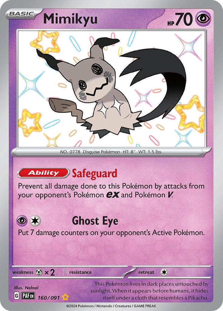 Mimikyu -160/091 [Scarlet & Violet: Paldean Fates] | Dragon's Lair Comics and Fantasy Houston TX