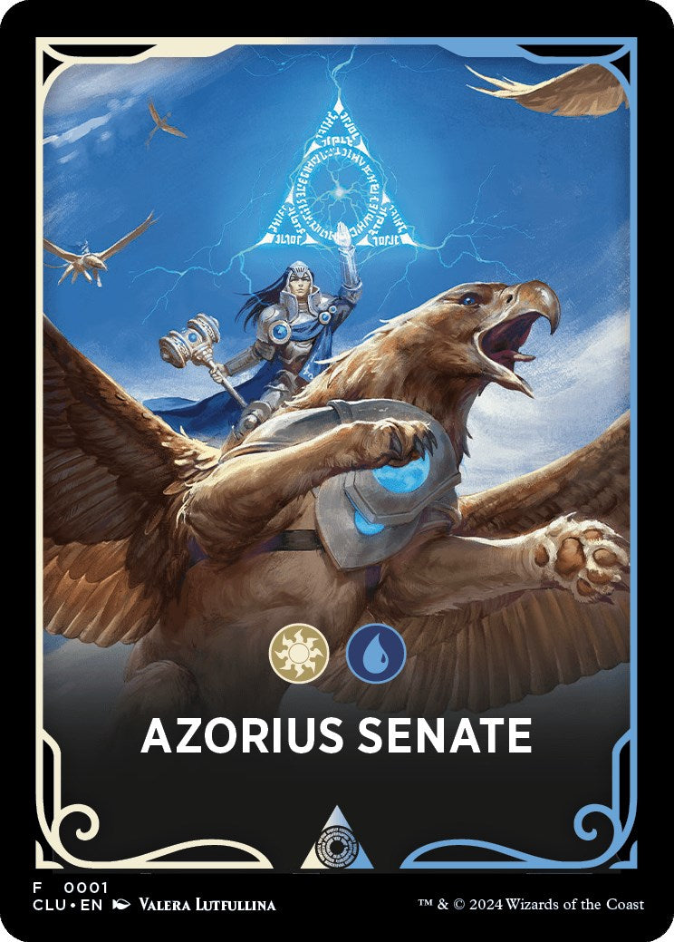 Azorius Senate Theme Card [Ravnica: Clue Edition Tokens] | Dragon's Lair Comics and Fantasy Houston TX