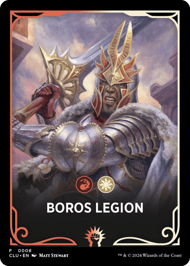 Boros Legion Theme Card [Ravnica: Clue Edition Tokens] | Dragon's Lair Comics and Fantasy Houston TX