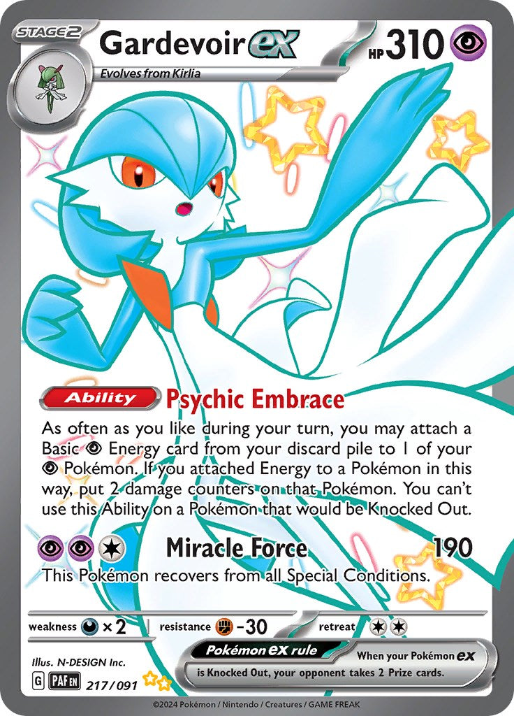 Gardevoir ex (217/091) [Scarlet & Violet: Paldean Fates] | Dragon's Lair Comics and Fantasy Houston TX