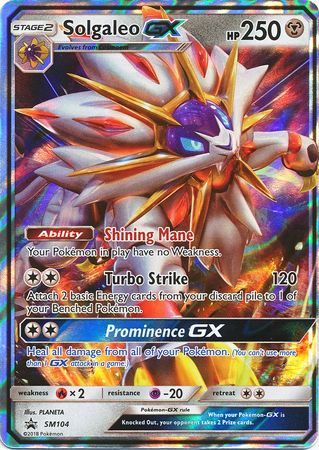 Solgaleo GX (SM104) (Jumbo Card) [Sun & Moon: Black Star Promos] | Dragon's Lair Comics and Fantasy Houston TX