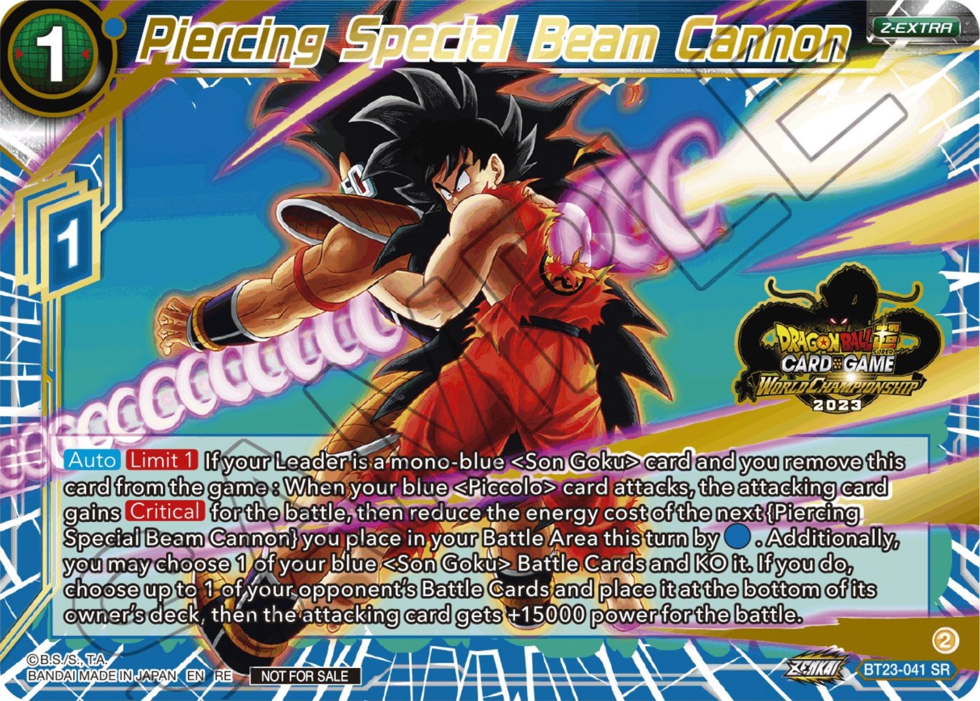 Piercing Special Beam Cannon (2023 World Championship Z-Extra Card Set) (BT23-041) [Tournament Promotion Cards] | Dragon's Lair Comics and Fantasy Houston TX