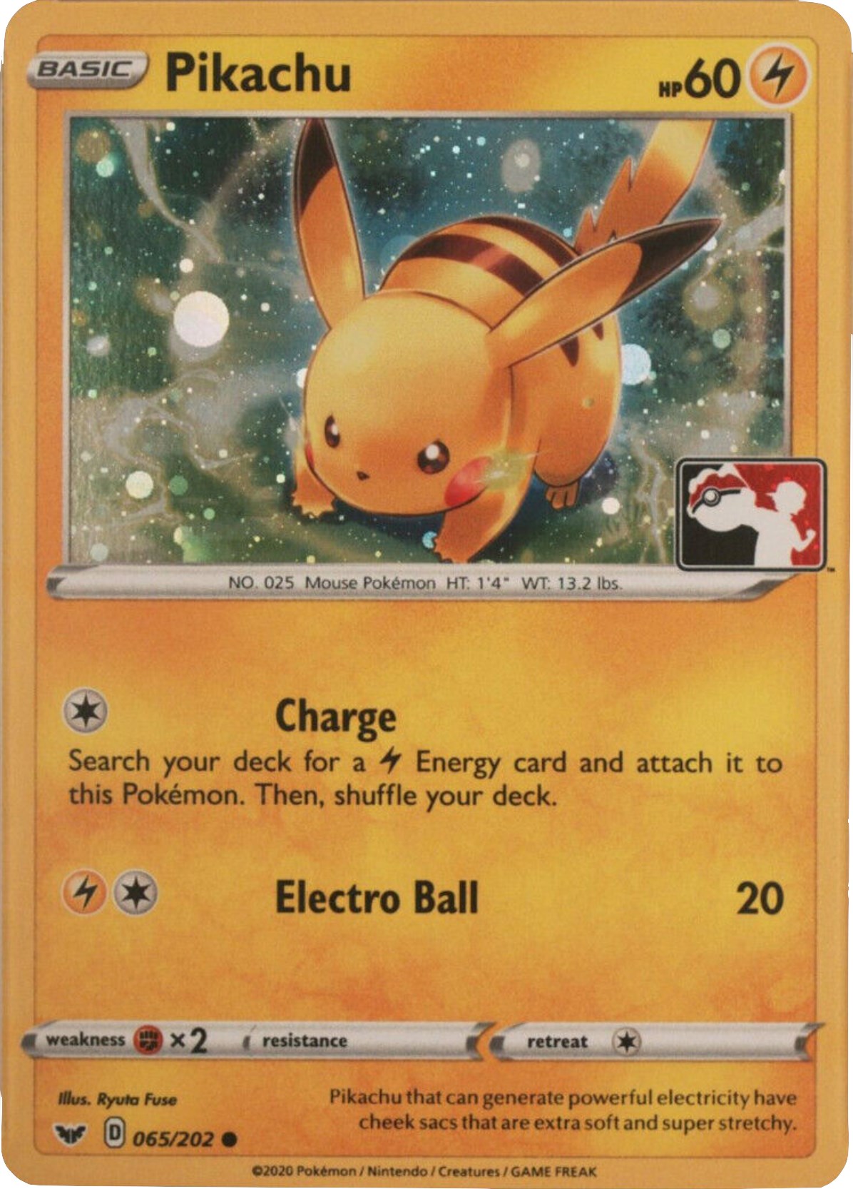 Pikachu (065/202) (Cosmos Holo) [League & Championship Cards] | Dragon's Lair Comics and Fantasy Houston TX