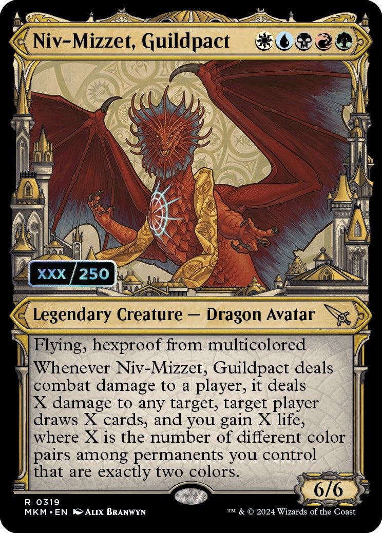 Niv-Mizzet, Guildpact (Serialized) [Murders at Karlov Manor] | Dragon's Lair Comics and Fantasy Houston TX