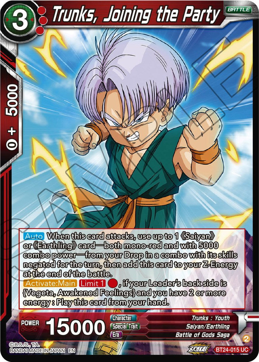 Trunks, Joining the Party (BT24-015) [Beyond Generations] | Dragon's Lair Comics and Fantasy Houston TX