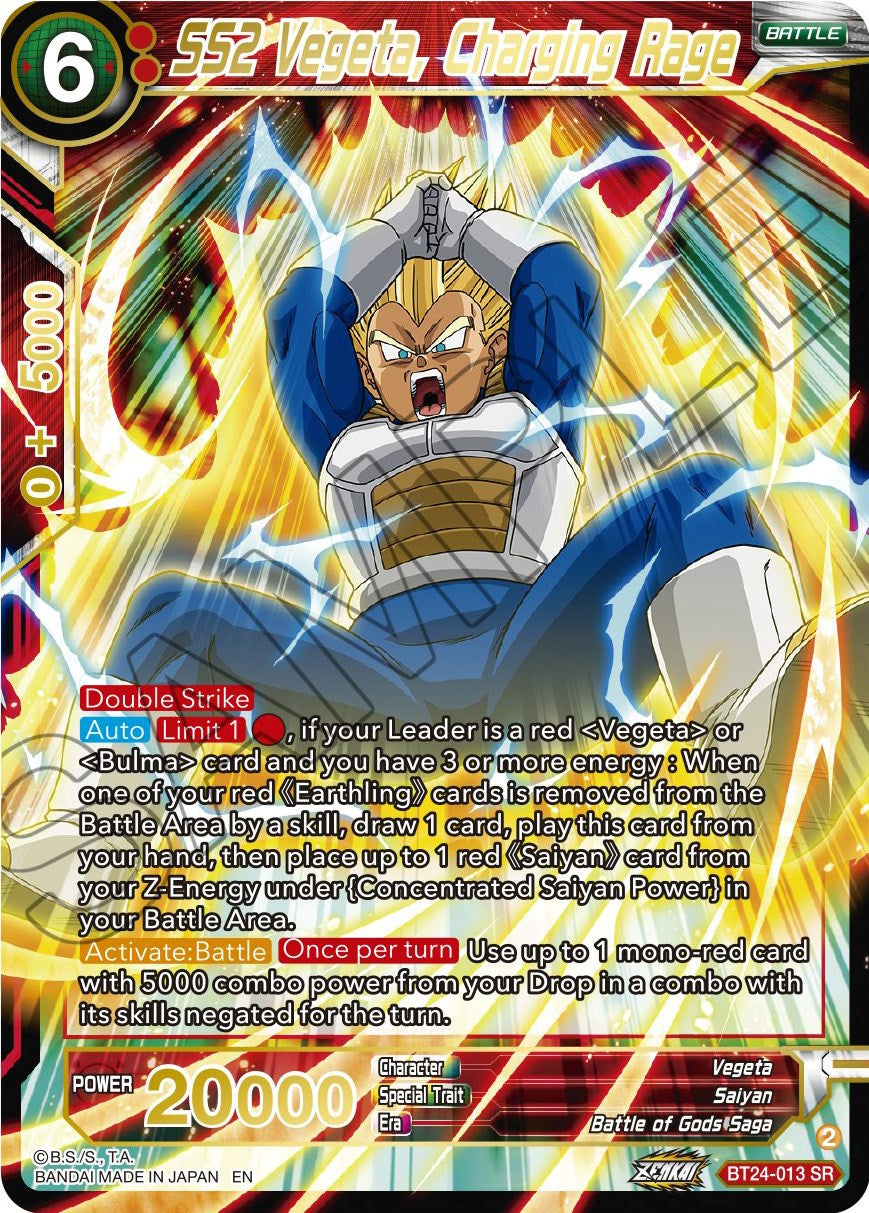 SS2 Vegeta, Charging Rage (BT24-013) [Beyond Generations] | Dragon's Lair Comics and Fantasy Houston TX