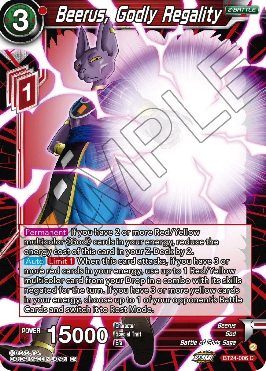 Beerus, Godly Regality (BT24-006) [Beyond Generations] | Dragon's Lair Comics and Fantasy Houston TX