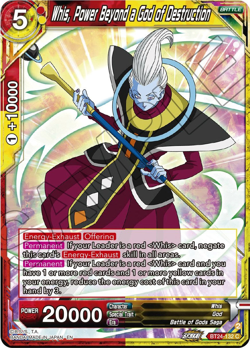 Whis, Power Beyond a God of Destruction (BT24-132) [Beyond Generations] | Dragon's Lair Comics and Fantasy Houston TX