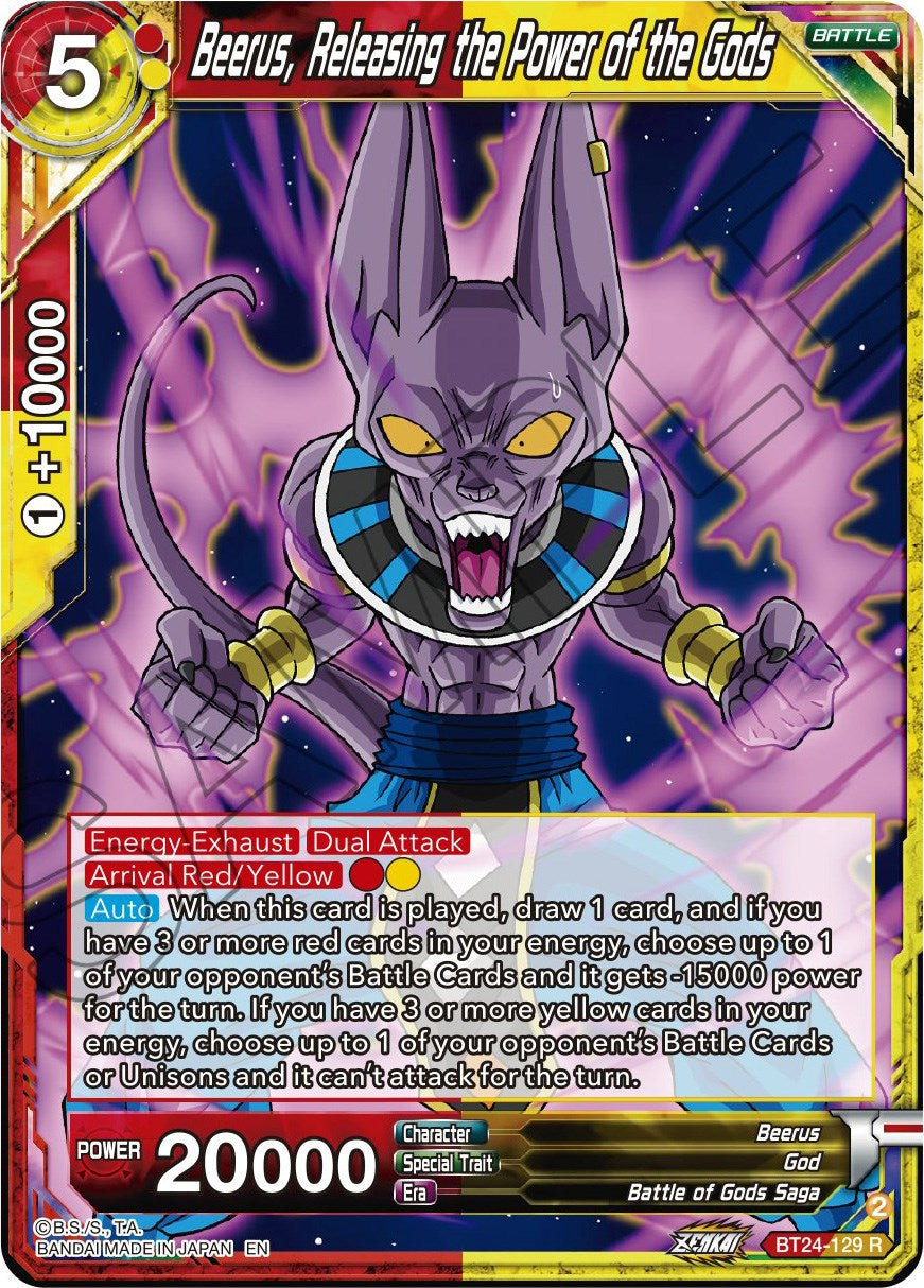 Beerus, Releasing the Power of the Gods (BT24-129) [Beyond Generations] | Dragon's Lair Comics and Fantasy Houston TX