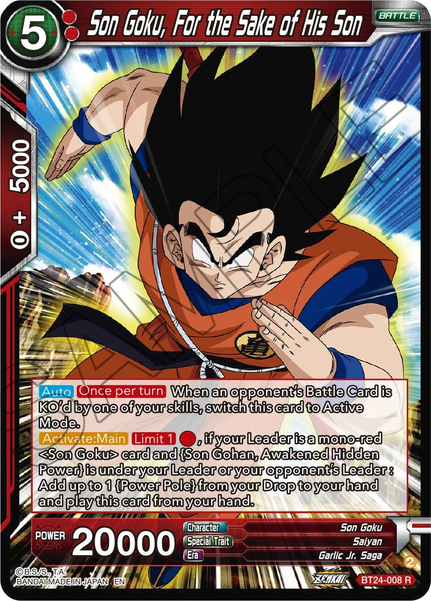 Son Goku, For the Sake of His Son (BT24-008) [Beyond Generations] | Dragon's Lair Comics and Fantasy Houston TX