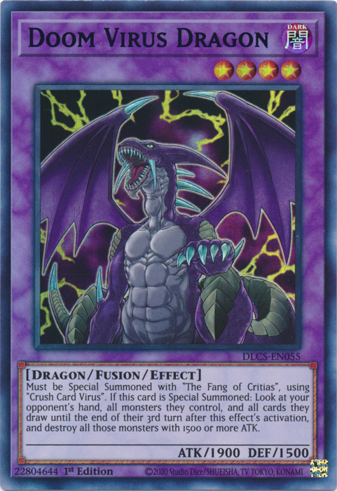 Doom Virus Dragon (Purple) [DLCS-EN055] Ultra Rare | Dragon's Lair Comics and Fantasy Houston TX