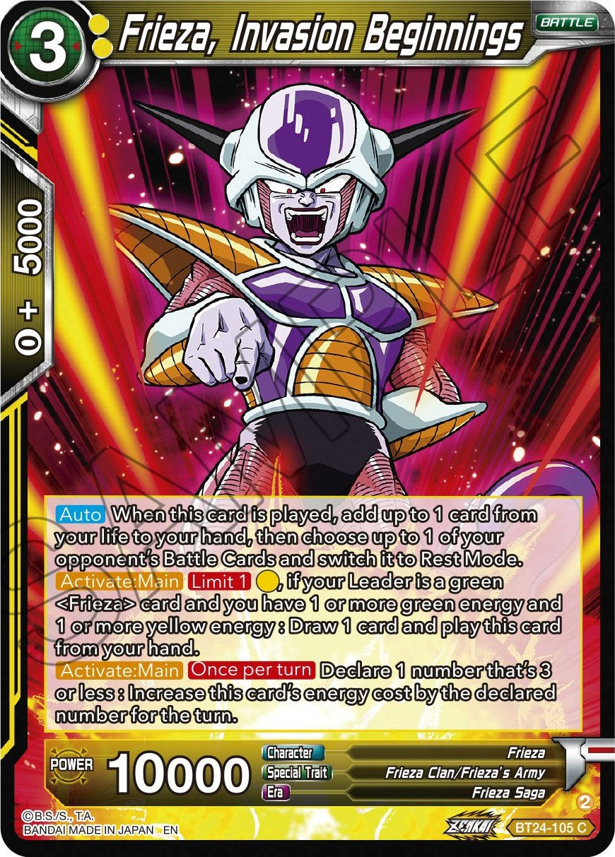 Frieza, Invasion Beginnings (BT24-105) [Beyond Generations] | Dragon's Lair Comics and Fantasy Houston TX