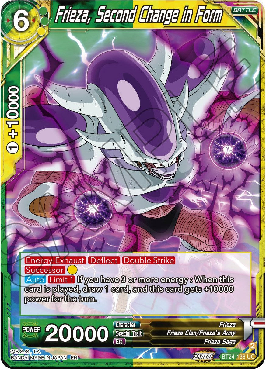 Frieza, Second Change in Form (BT24-136) [Beyond Generations] | Dragon's Lair Comics and Fantasy Houston TX