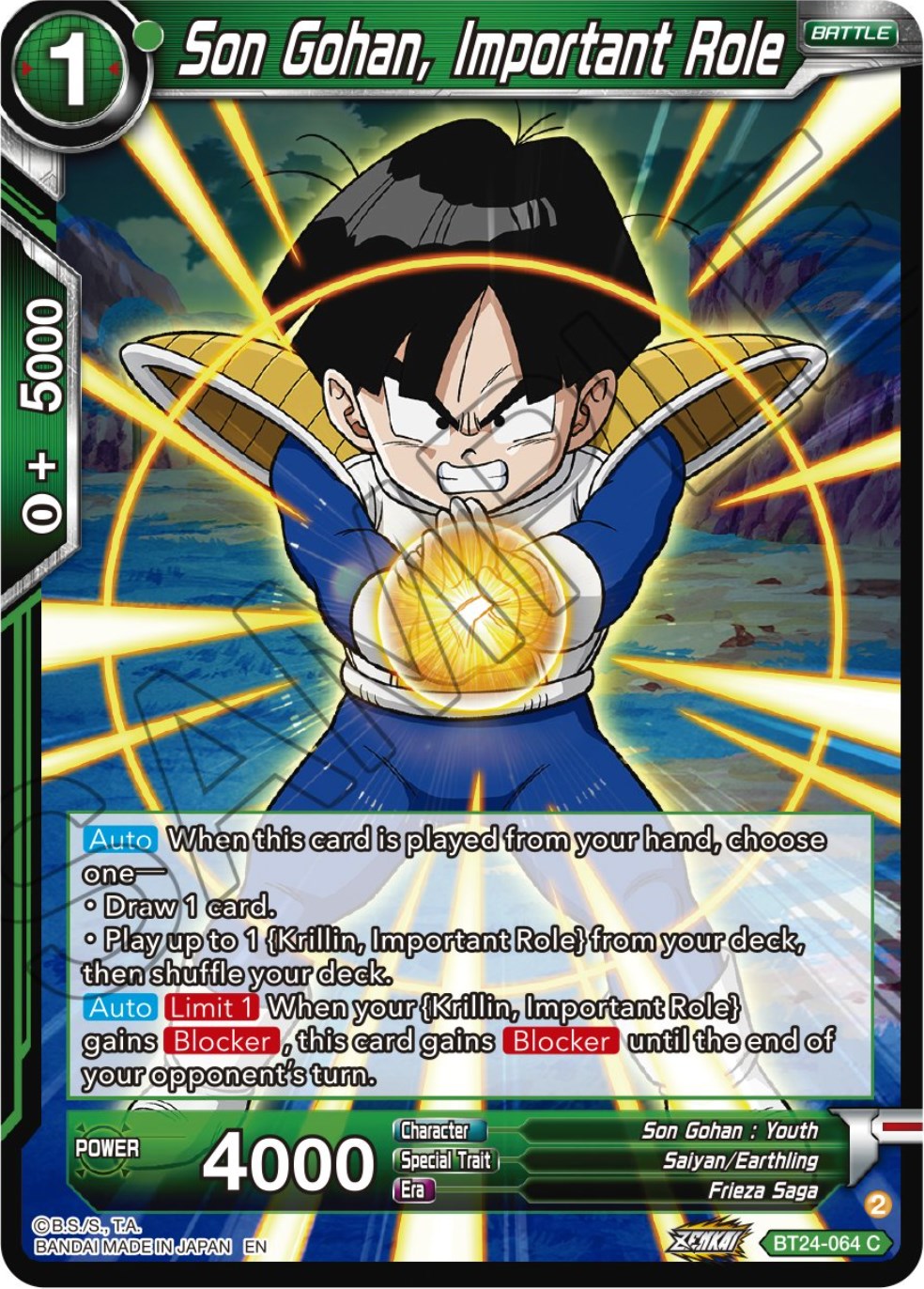 Son Gohan, Important Role (BT24-064) [Beyond Generations] | Dragon's Lair Comics and Fantasy Houston TX