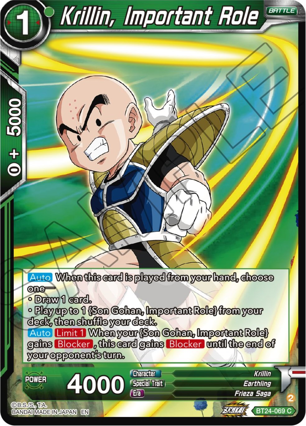 Krillin, Important Role (BT24-069) [Beyond Generations] | Dragon's Lair Comics and Fantasy Houston TX