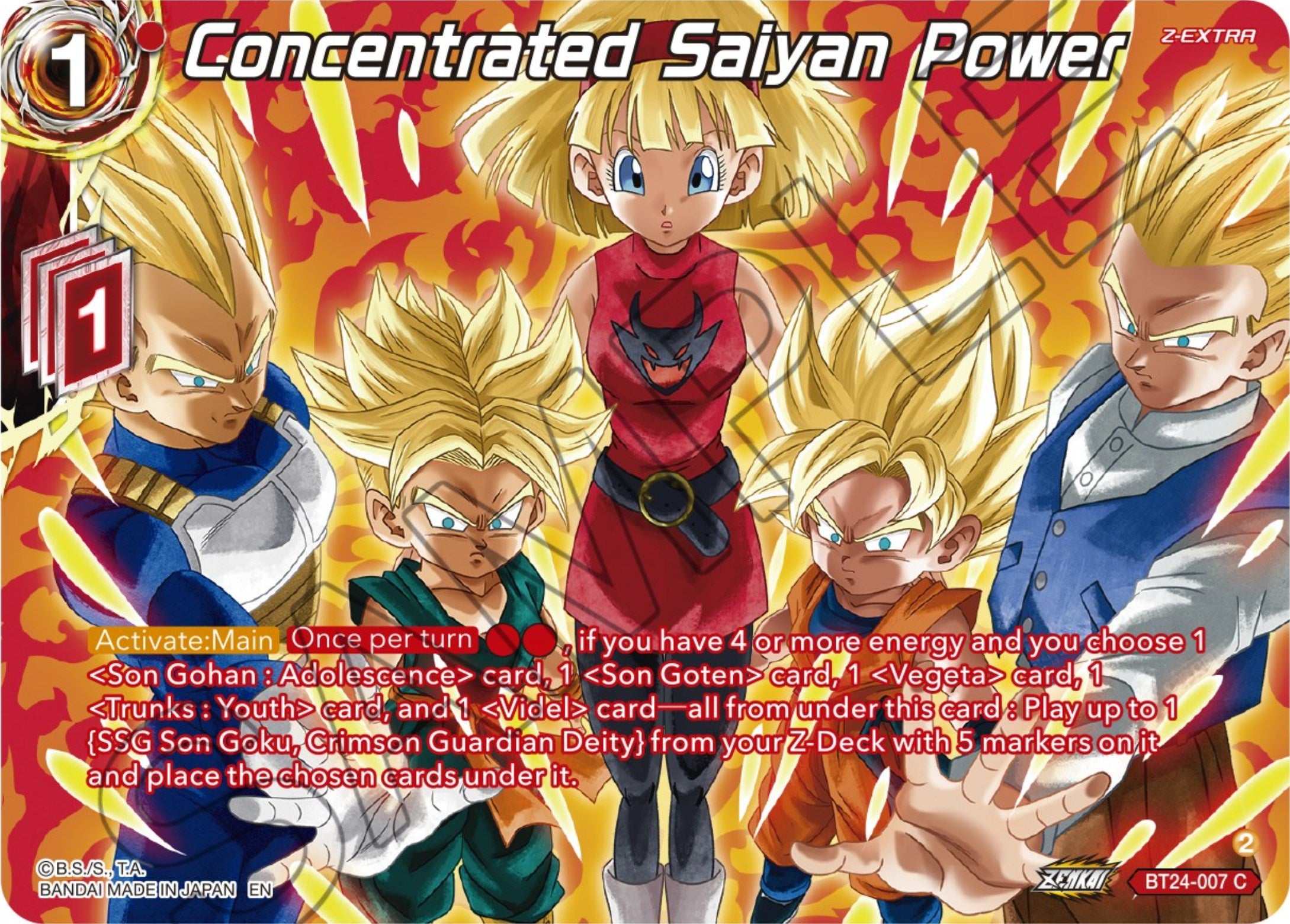 Concentrated Saiyan Power (Collector Booster) (BT24-007) [Beyond Generations] | Dragon's Lair Comics and Fantasy Houston TX