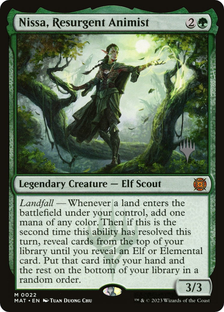 Nissa, Resurgent Animist (Promo Pack) [Murders at Karlov Manor Promos] | Dragon's Lair Comics and Fantasy Houston TX