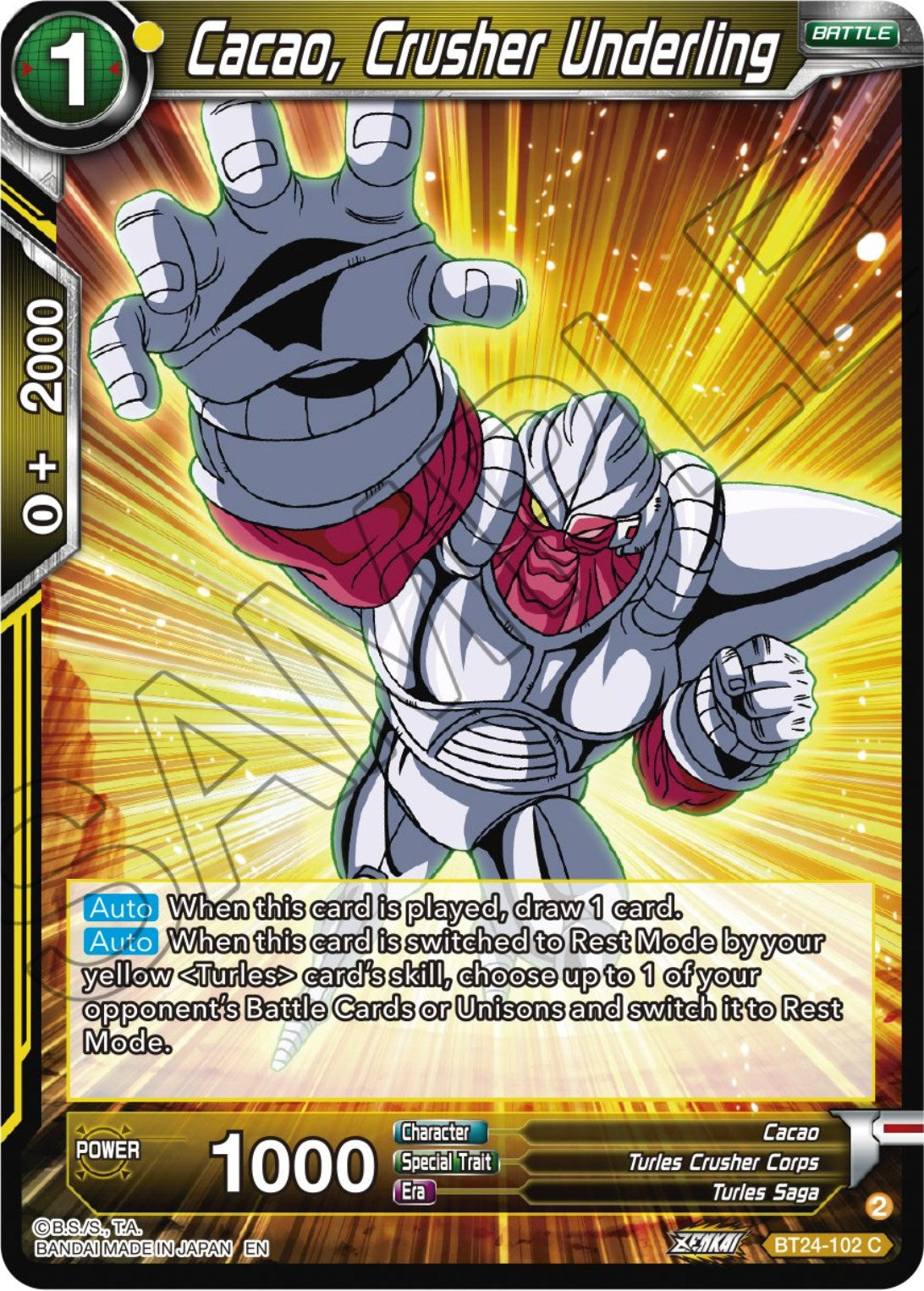 Cacao, Crusher Underling (BT24-102) [Beyond Generations] | Dragon's Lair Comics and Fantasy Houston TX