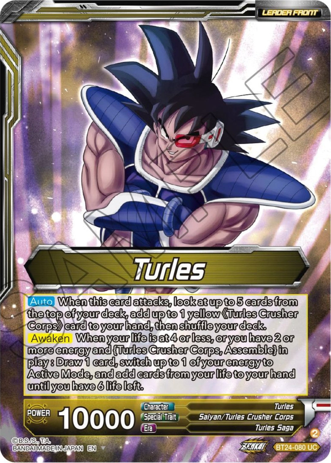 Turles // Turles, Corps Commander (BT24-080) [Beyond Generations] | Dragon's Lair Comics and Fantasy Houston TX