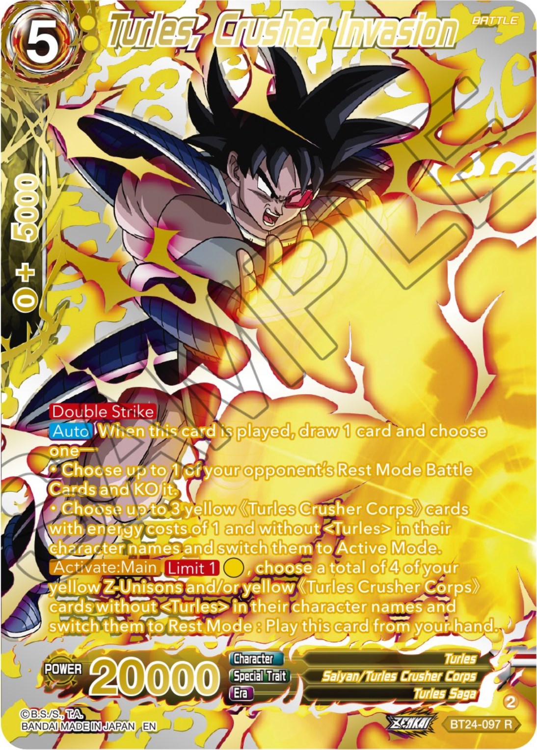 Turles, Crusher Invasion (Collector Booster) (BT24-097) [Beyond Generations] | Dragon's Lair Comics and Fantasy Houston TX