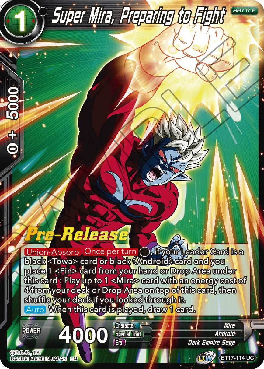 Super Mira, Preparing to Fight (BT17-114) [Ultimate Squad Prerelease Promos] | Dragon's Lair Comics and Fantasy Houston TX