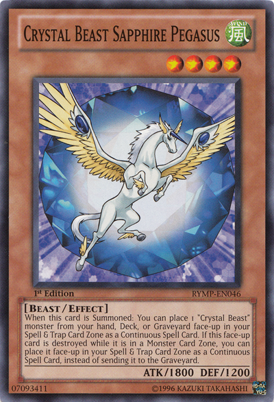 Crystal Beast Sapphire Pegasus [RYMP-EN046] Common | Dragon's Lair Comics and Fantasy Houston TX